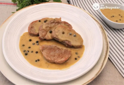 Tenderloin with pepper sauce