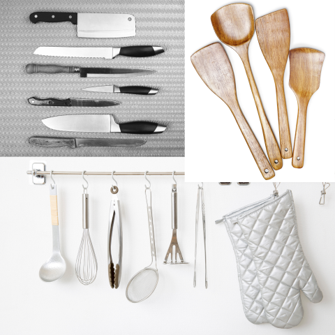 Microwave, oven, Refrigerator and  Cutlery