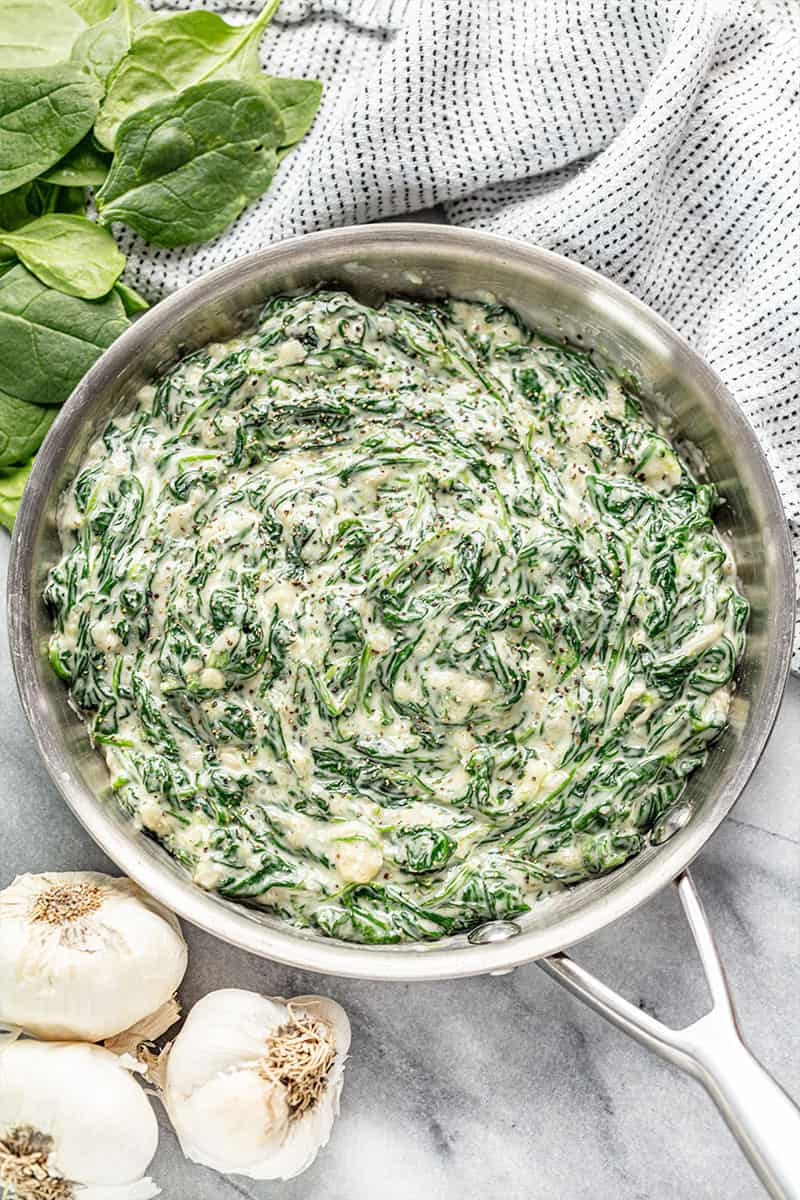Creamed spinach