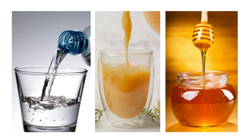 Liquids with different viscosities