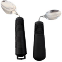 Angle cutlery with moldable handle